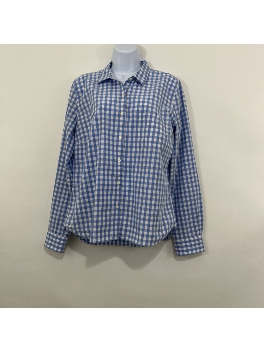 Untuckit Blue Plaid Button Front Long Sleeve Shirt